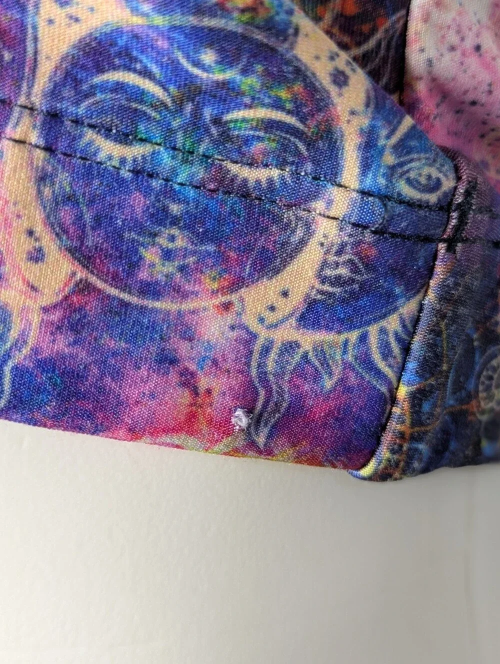 Donna Jo Blue Purple Celestial Boho Strappy Back Sports Bra M/L